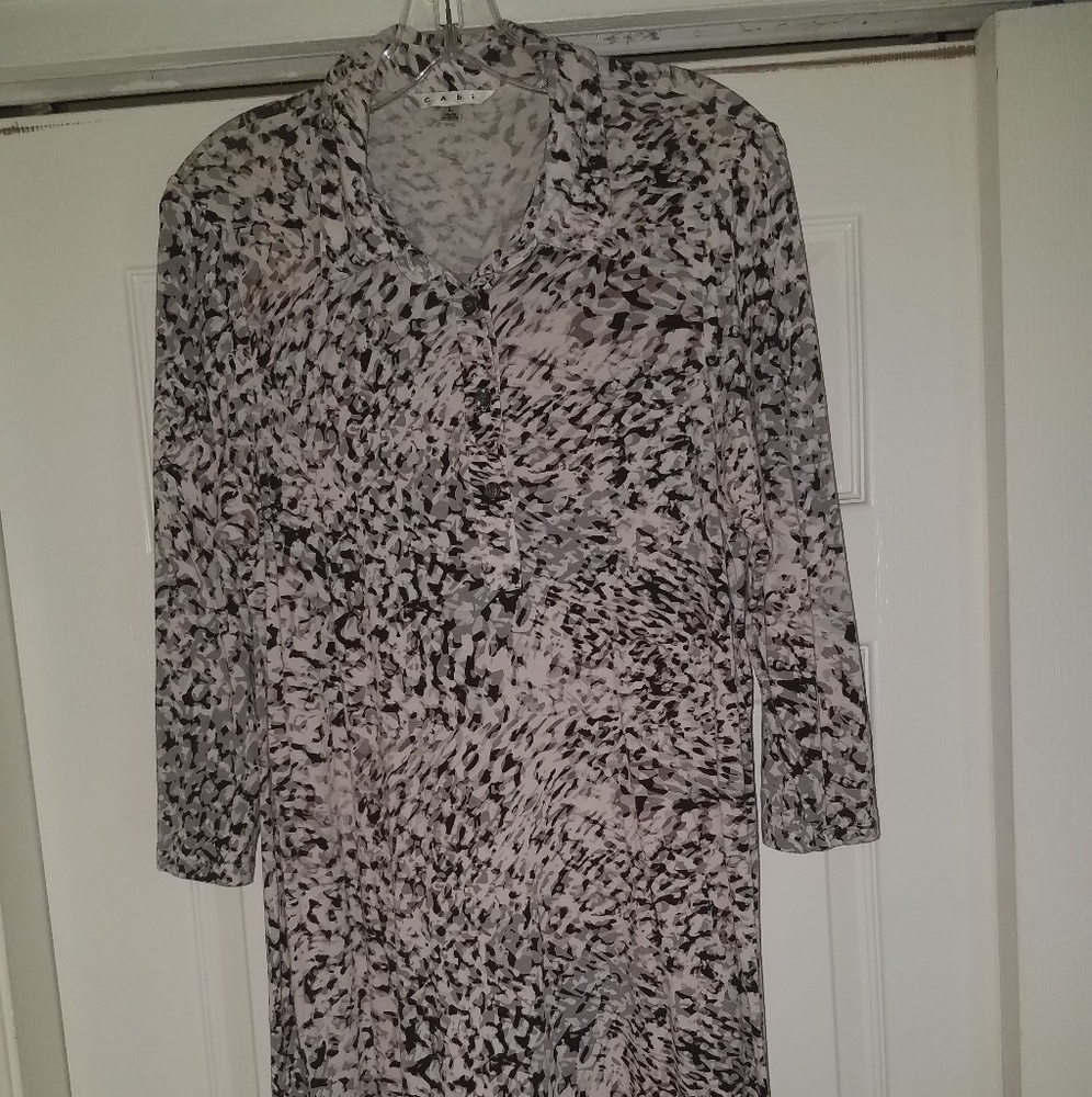 CABi Knit Shirt Dress
